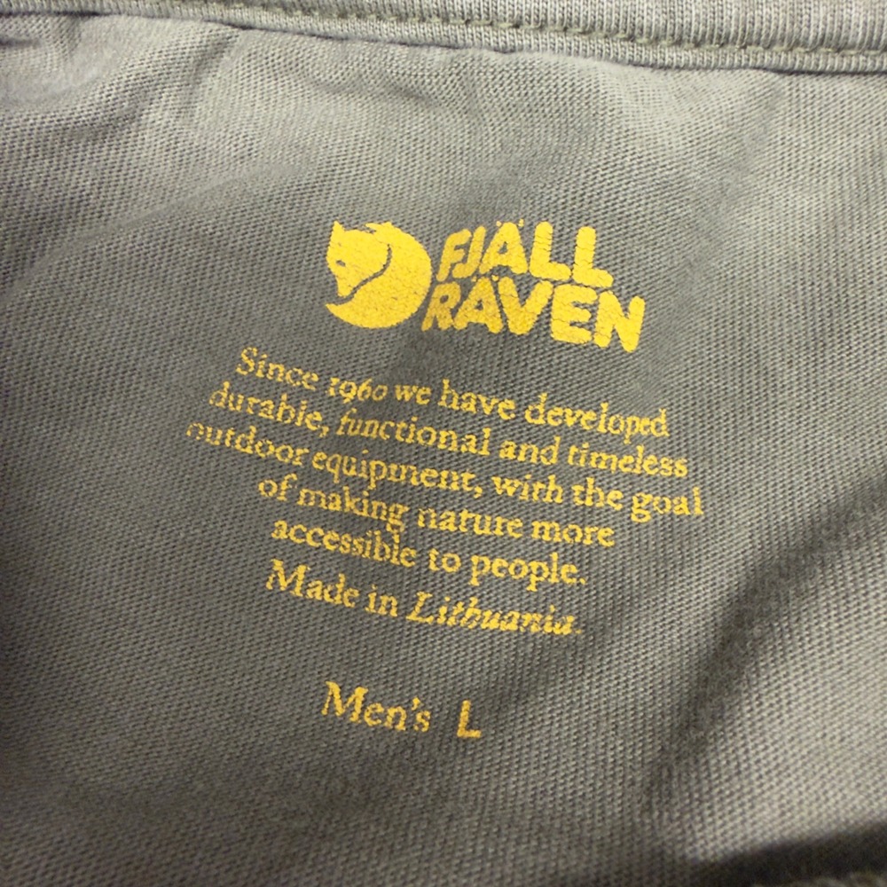 Fjallraven Shirt Mens Large Olive Green Multicolor Logo Graphic Tee Casual - Picture 5 of 7